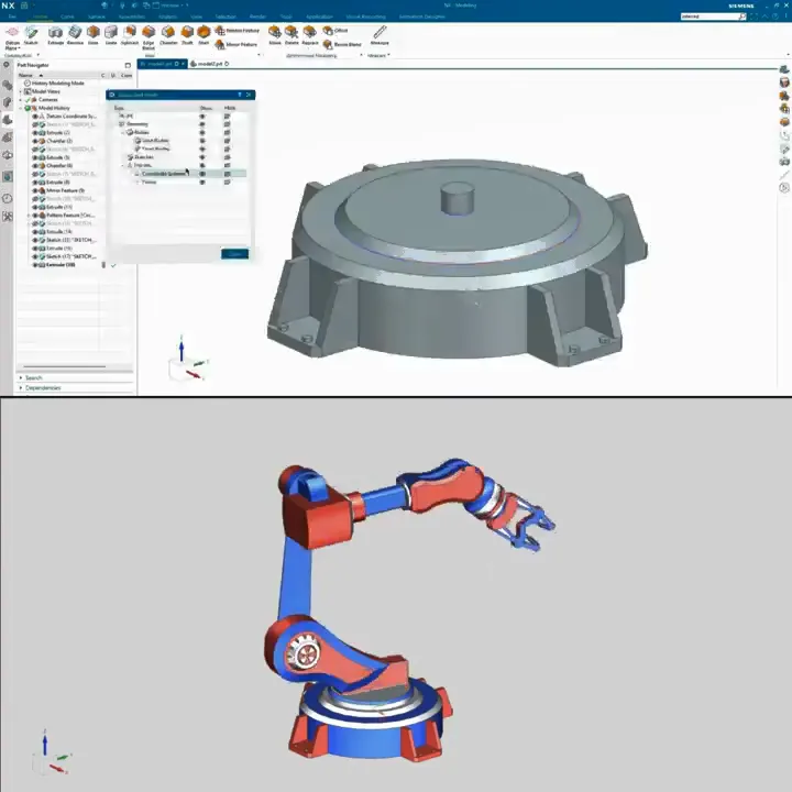 Robotic Arm Assembly & Motion Simulation — Siemens NX thumbnail